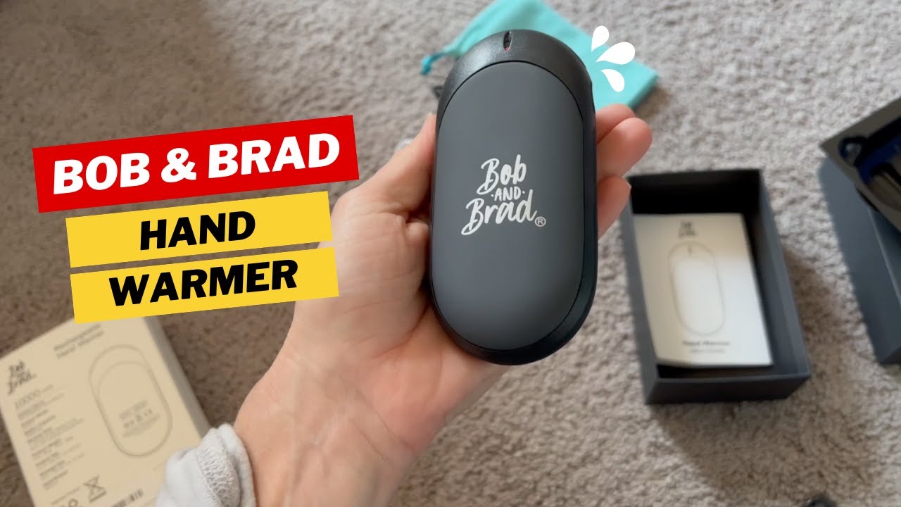 BOB AND BRAD Hand Warmer Rechargeable, 10000mAh Electric Portable Pocket Hand Warmer Power Bank