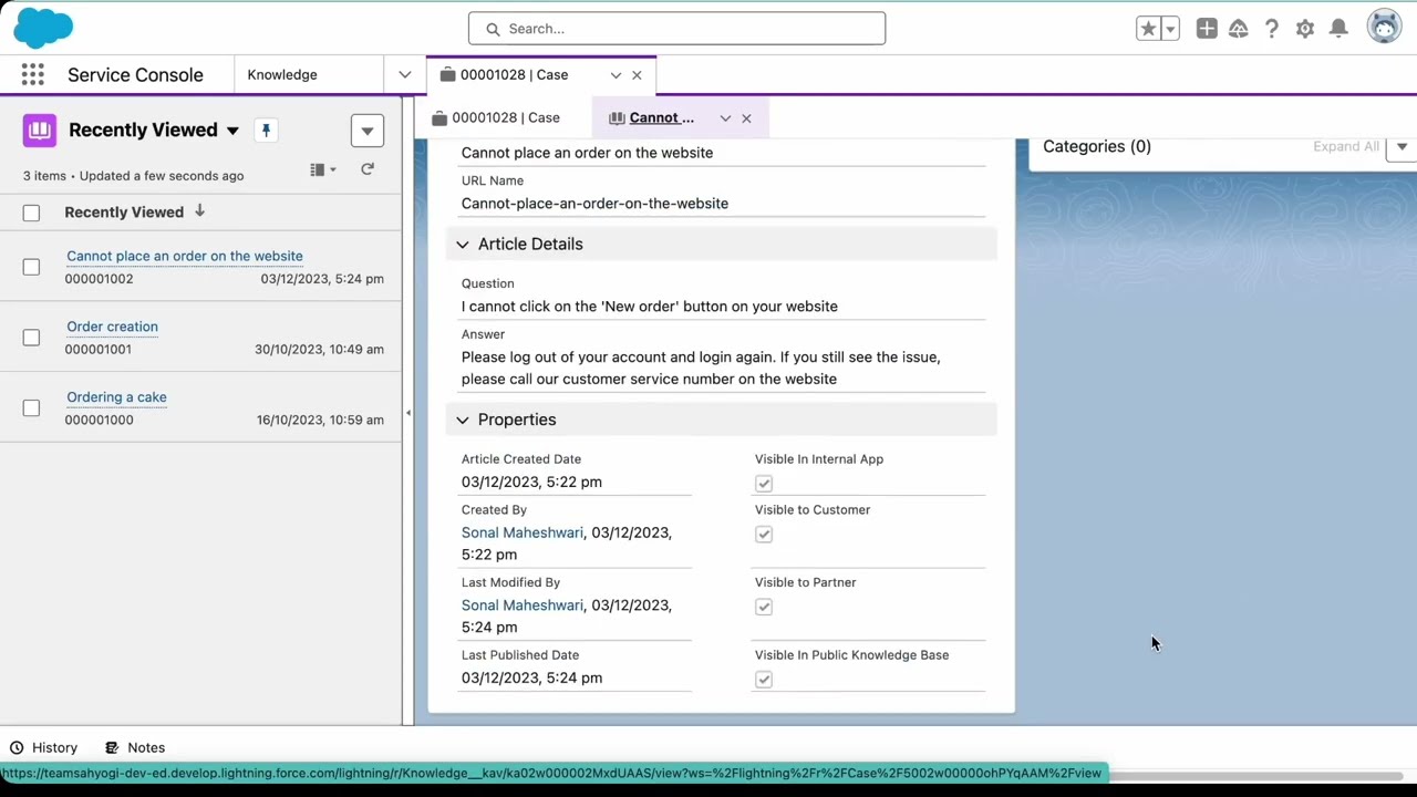 Knowledge Base in Salesforce Service Cloud