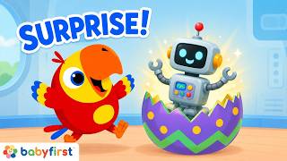 larry opens surprise eggs animals vehicles games toddler