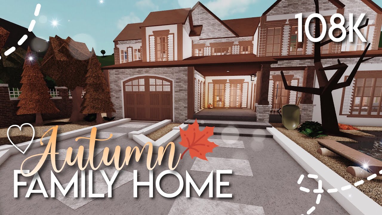 ROBLOX | Bloxburg: Autumn Family Home | House Build + Giveaway ...