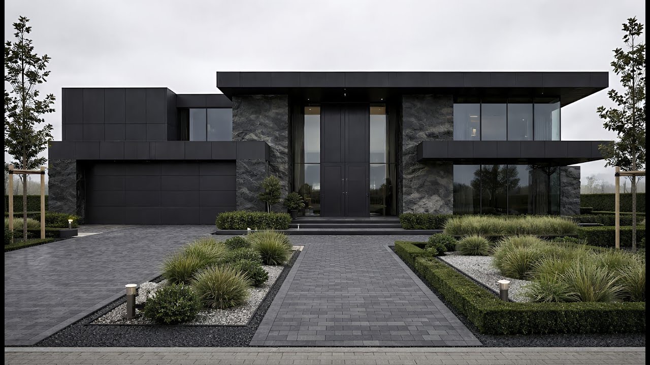 Минимализм: полный процесс строительства и дизайна интерьера — 4 спальни — (полная видеосъемка в ...