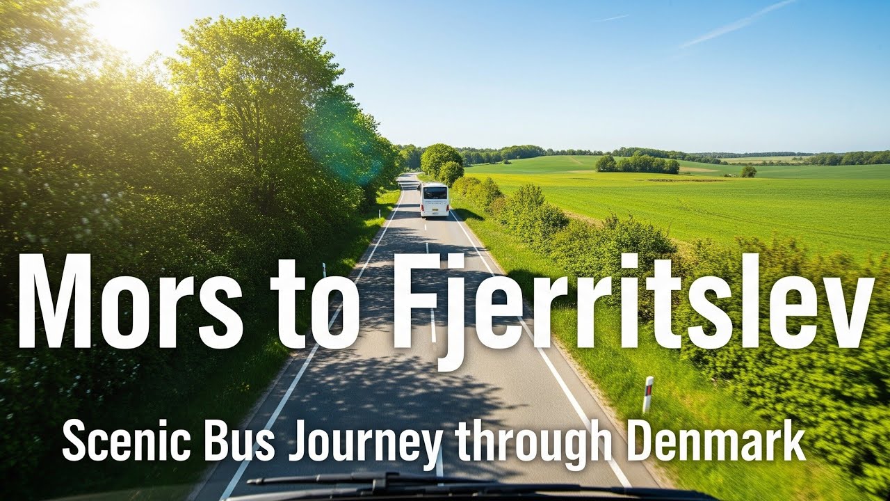 Scenic Bus Ride in Denmark 🇩🇰 | Mors to Fjerritslev | Danish Countryside & Small Towns