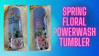 Spring Floral Power Wash Tumbler