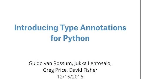 Dec 2016 BayPiggies Talk at LinkedIn: Introducing Type Annotations for Python