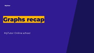 Graphs topic recap - live group tutorial - GCSE Maths