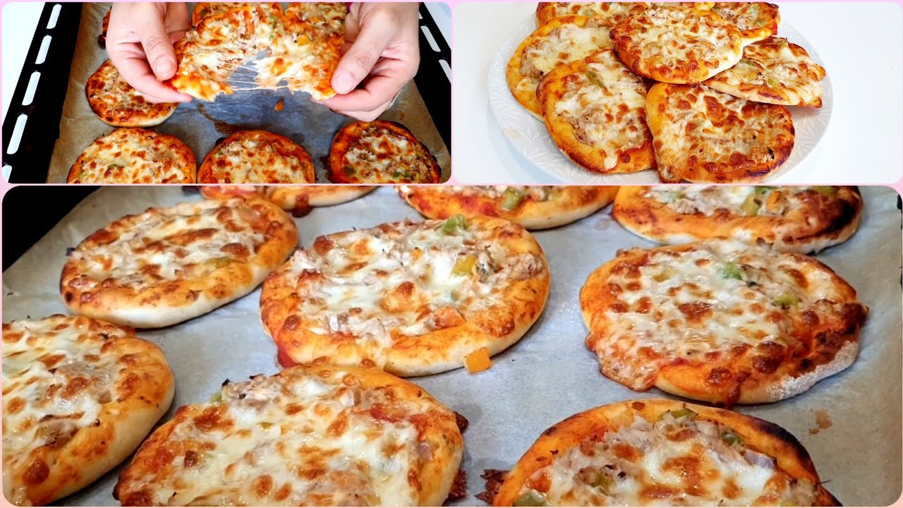 La meilleure recette de Mini Pizza Au Thon😍 une pâte extra moelleuse et délicieuse