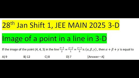 If the image of the point (4, 4, 3) in the line (x-1)/2=(y-2)/1=(z-1)/3 is (α,β,γ) , then α+β+γ is