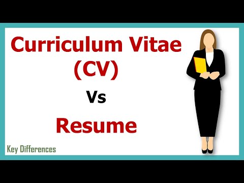 Curriculum Vitae Vs Resume: Difference Between Them With Definition x Comparison Chart