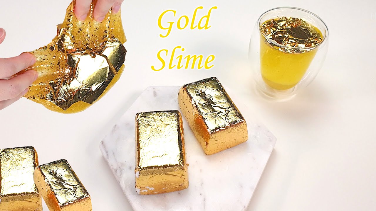 GOLDEN SLIME!! GOLD SLIME ASMR  |  ゴールドスライム ASMR | 音フェチ | HI REMY ゴールドバー!