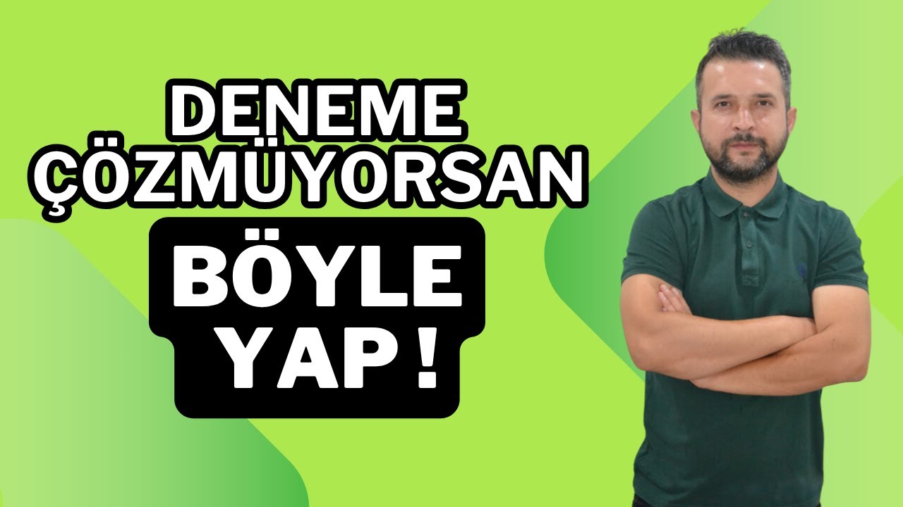 EN YÜKSEK NETLERİNİ SINAVDA YAPACAKSIN! (MUHTEMELEN)