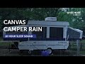 Heavy Rain On Popup Camper 10 Hour Sleep Sound - Black Screen