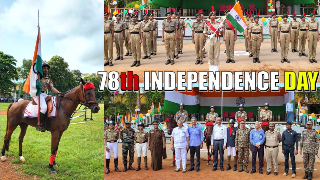 Horse Riding | NCC Cadets March Past | 78th Independence Day Celebrations  in P.B Siddhartha College
