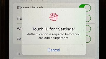 Touch ID Not Working Authentication is Required before you can add a Fingerprint error on iPhone