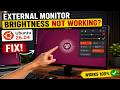 Ubuntu 26.04 External Monitor Brightness Not Working Fix