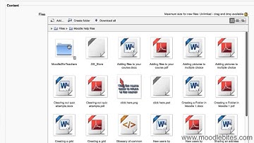 MoodleBites for Teachers - Moodle 2 file management