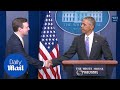 Obama surprises WH press secretary at last press briefing - Daily Mail