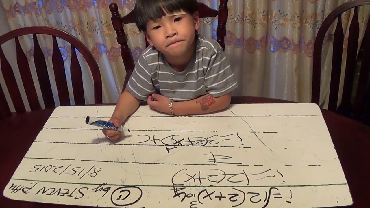 4 year old math kids doing calculus | algebra