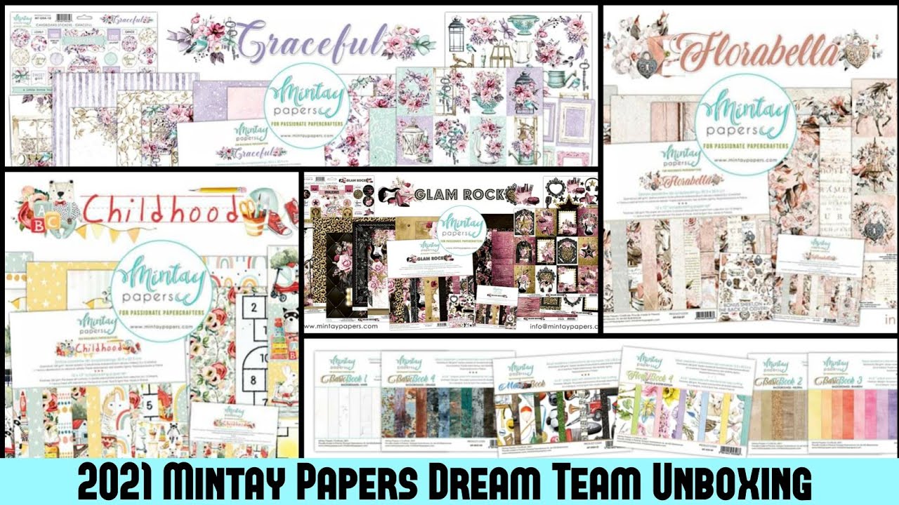 Mintay Papers Unboxing 2021 Dream Team DT Box |Graceful|Florabella|Childhood|Glam Rock|Basic Books