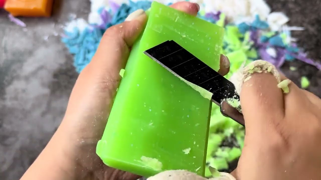 彩色大肥皂 #创作者扶持计划 #极度舒适 #解压 #切肥皂 #asmr助眠视频