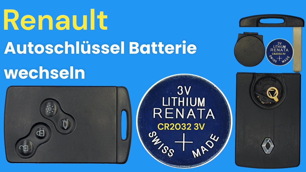 Batterie Karte Fast Leer Renault Clio Batterie wechseln für Karte Schlussel Renault Auto. - YouTube