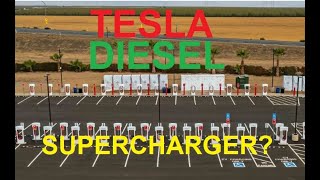 Tesla Diesel Powered Chargers at Harris Ranch? Harris Ranch Tesla Supercharger Station Diesel