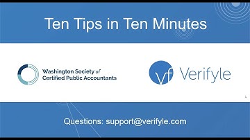 Verifyle: 10 Tips in 10 Minutes for WSCPA Members