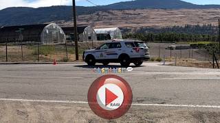 RAW: Lake Country fire crews douse grass fire on Berry Road