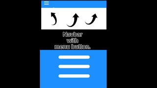 Easy code to creat navbar with menu icon.