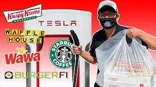 Letting TESLA Chargers Decide WHAT WE EAT for 24 HRS