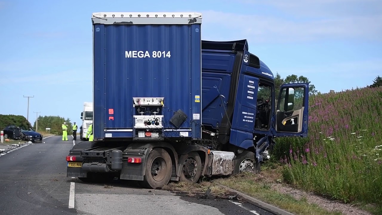 Man taken to hospital after serious crash between lorry and car on A90 ...