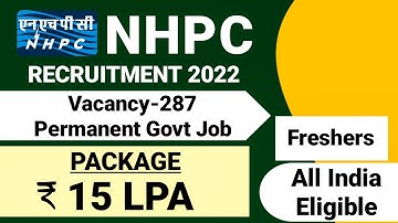 NHPC Recruitment 2022|Fresher| NHPC Vacancy 2022|NHPC Notification 2022 |NHPC Jobs 2022|NHPC Limited