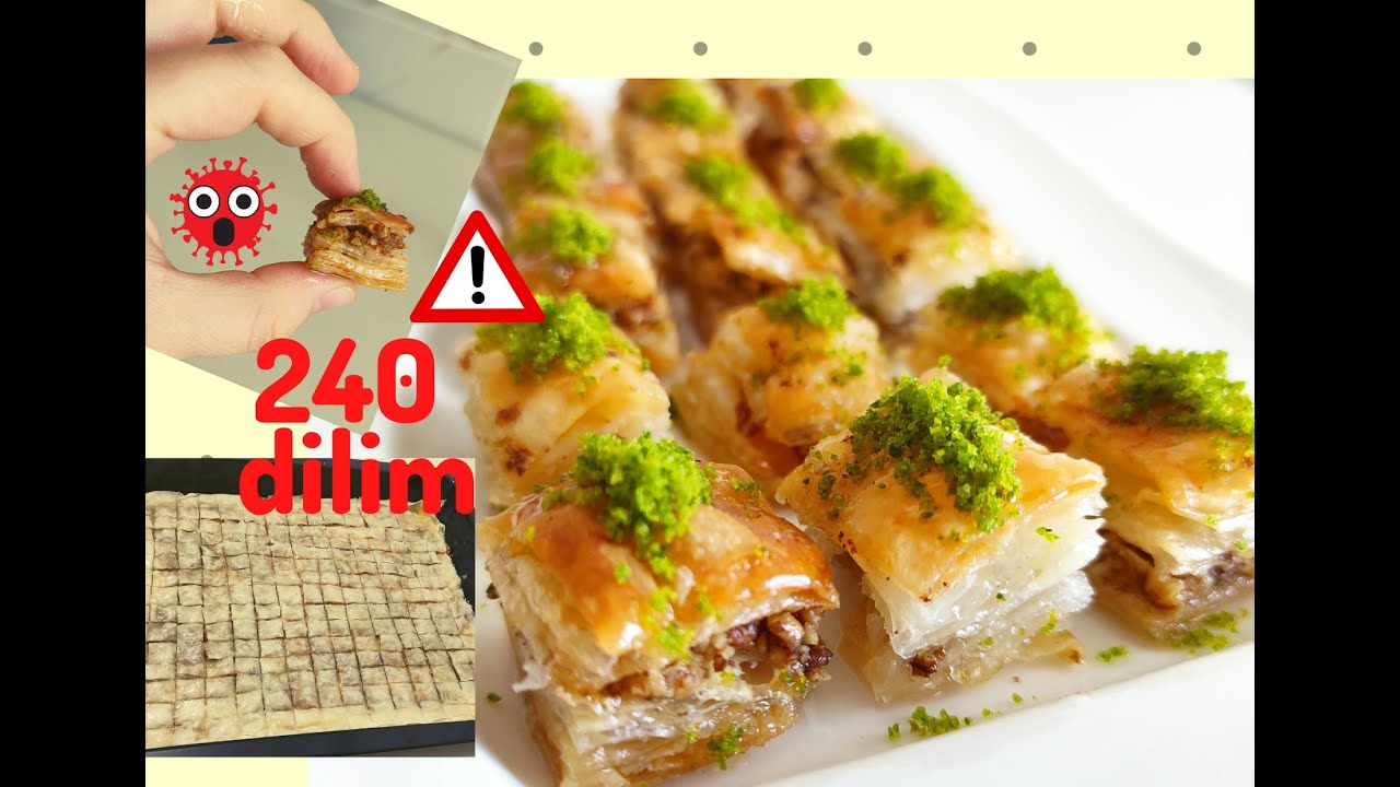 TAM 240 DİLİM ???????????? lokmalık mini baklava #food #yemek #yemektarifleri #bayram #baklava #tatlı #ASMR