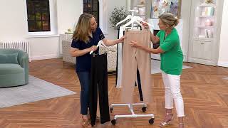 Dennis Basso Straight Leg Luxe Crepe Pant on QVC