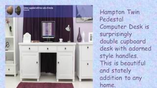 Hampton Pianted Twin Pedestal Computer Desk