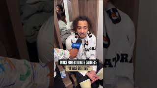 Nate Calmese after making his return from injury vs. Virginia Tech in the ACC Tournament 🗣️ #cbb