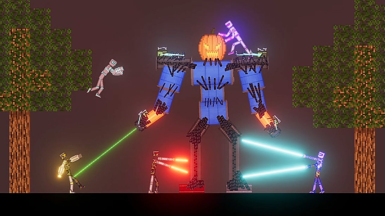 Crazy Robot vs Super Droids in People Playground