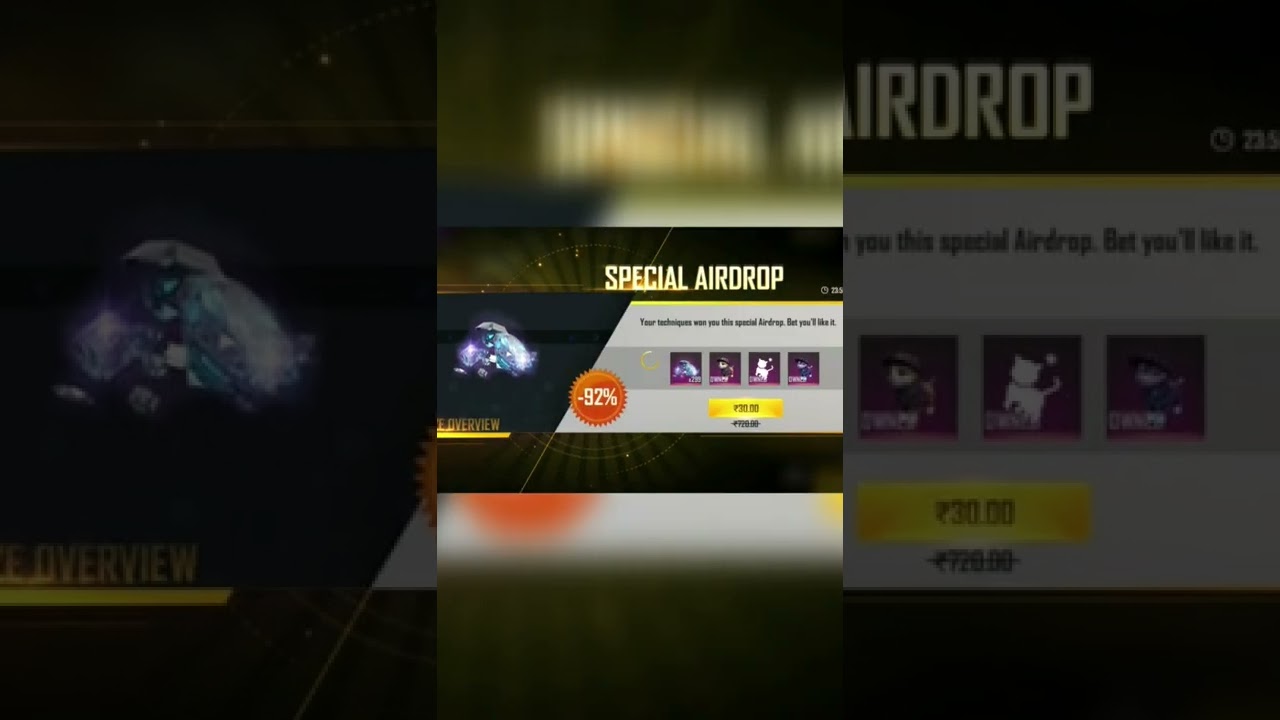special airdrop Rs.30 ka | nice offer free fire 