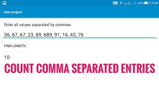 Count comma separated entries in EditText field screenshot 1
