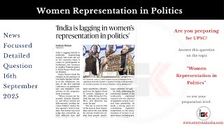 Women Representation In Politics 16Th Sept 2025