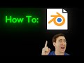 Create New File in Blender
