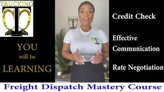 Freight Dispatch Mastery Course Overview