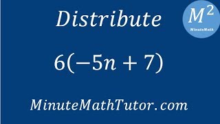 Distribute 6(-5n+7)