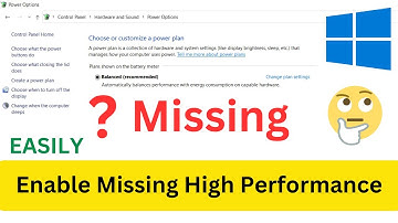 How To Enable Missing High Performance Power Plan Windows 10/11 Laptop Or PC | Easiest Way