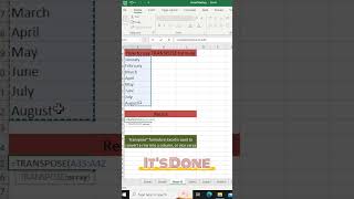 Excel Tip- Effortlessly Switch data from Column to Row (transpose formula) #exceltutorial Wealth