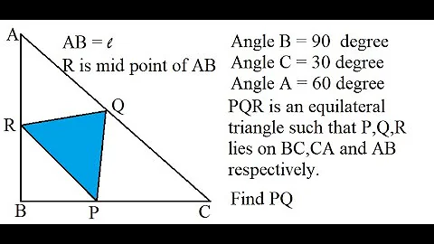 Find the side length of the equilateral triangle inscribed in a right triangle