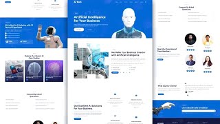 Free Artificial Intelligence website template | how to make AI website using html css js @rjksharma