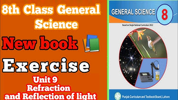 8th class||General Science||New Book|Unit 9|Reflection and Refraction of Light_Exercise Solution