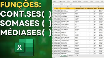 Funções CONT.SES, SOMASES e MÉDIASES no Excel | Planilha para Baixar | Exemplo Prático