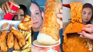 Asmr Eating 124 Raising Canes, Burrito, Wingstop With Buldak, Pizza, Chipotle Tacos & More