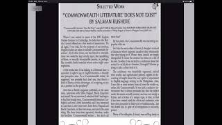 Sem 2 Commonwealth Literature Does not Exist Part 2